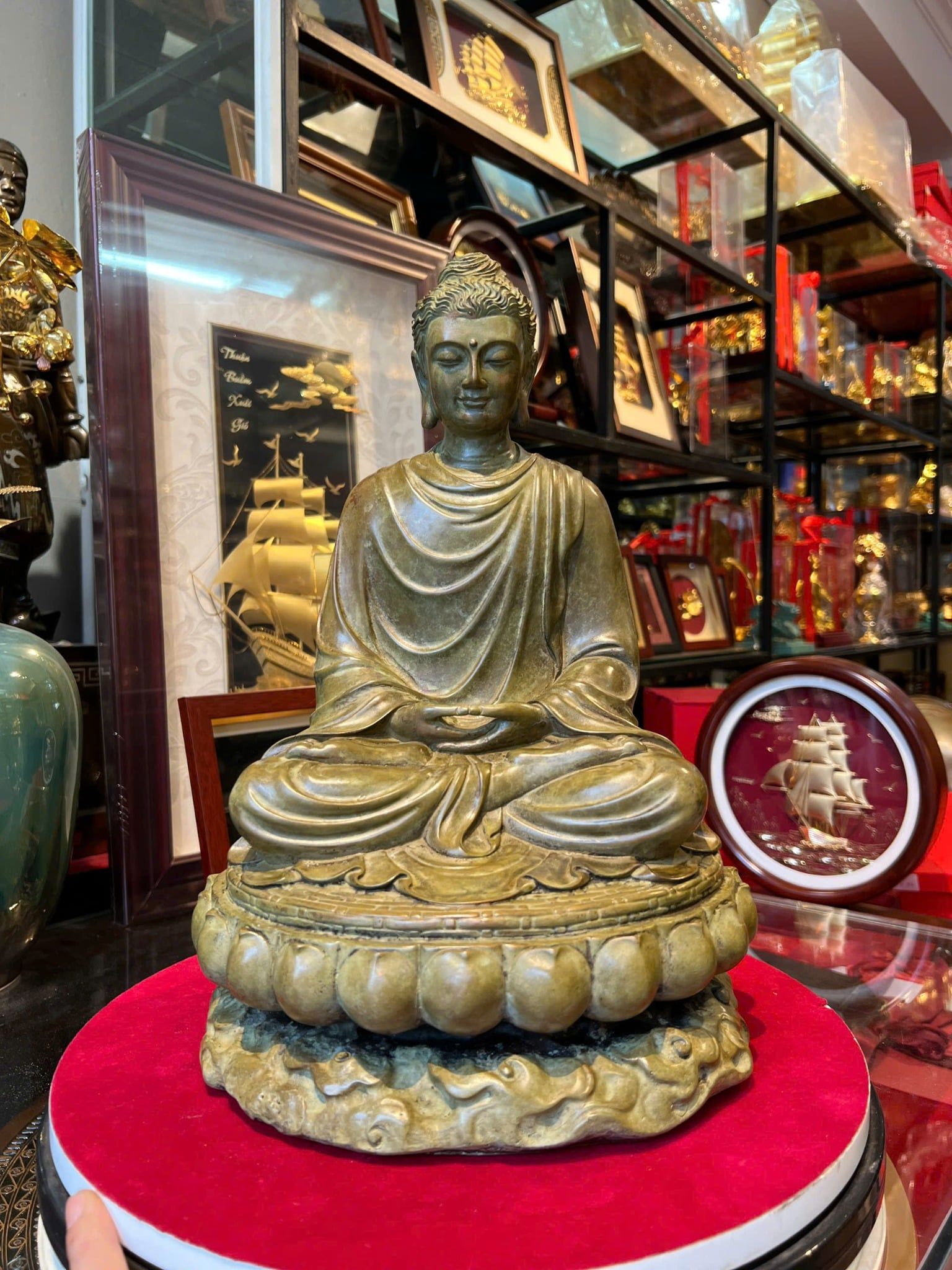 Tượng phật thích ca cao 35 ngang 23 nặng 8,5kg