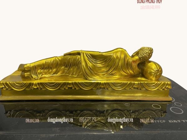Tượng phật Thích Ca Mâu Ni niết bàn cao 12 ngang 38 nặng 4kg
