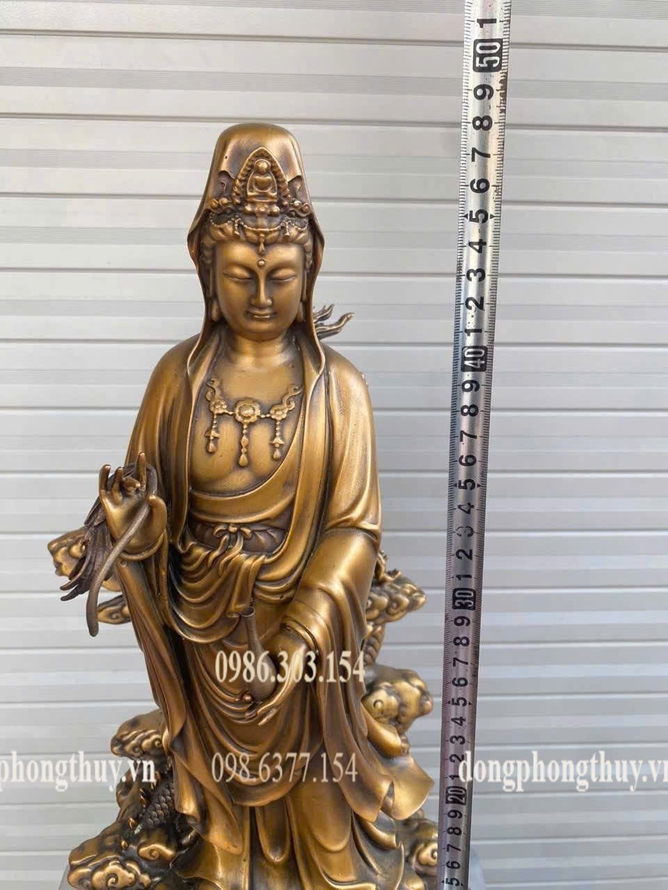 Tượng phật quan âm bằng đồng