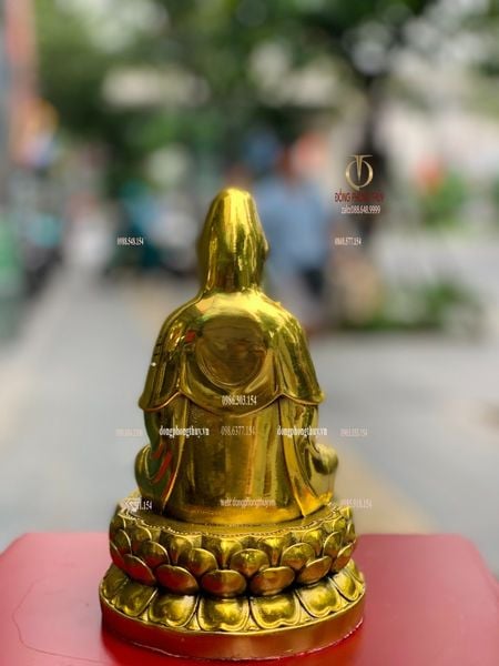 Tượng phật quan âm bằng đồng Cao 17cm 11cm