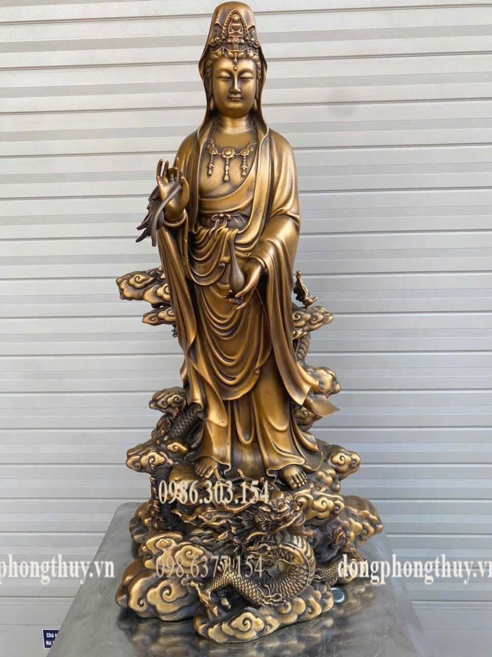 Tượng phật quan âm bằng đồng