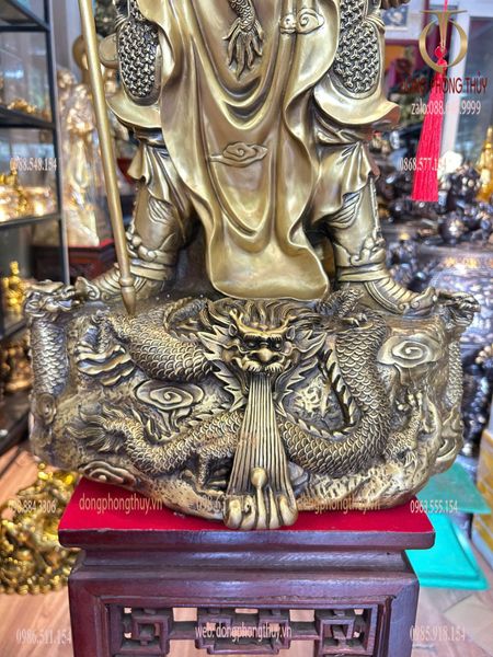 Tượng quan công bằng đồng cao 93cm nặng 33kg