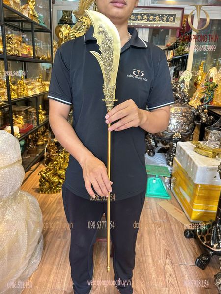 Tượng quan công bằng đồng cao 93cm nặng 33kg