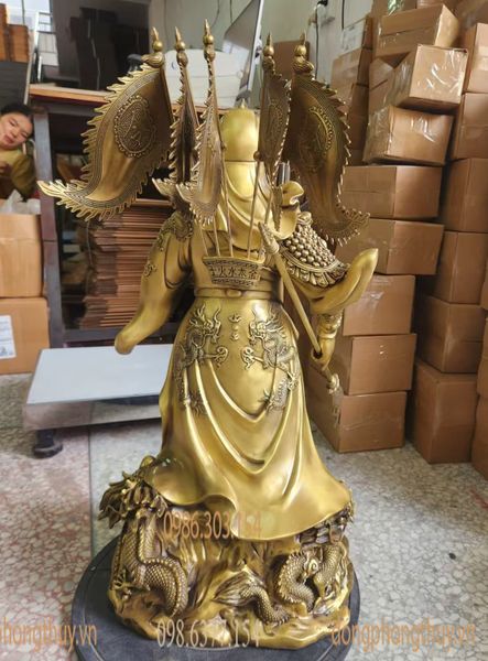 Tượng quan công bằng đồng cao 88cm nặng 35kg