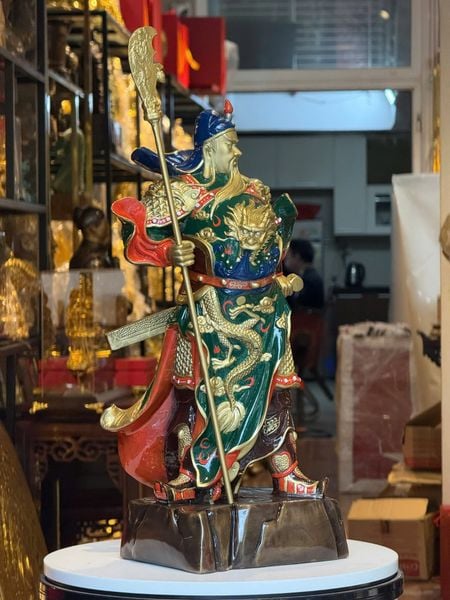Tượng quan thánh bằng đồng cao 45cm nặng 8kg
