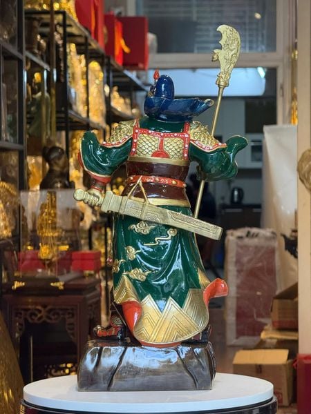 Tượng quan thánh bằng đồng cao 45cm nặng 8kg