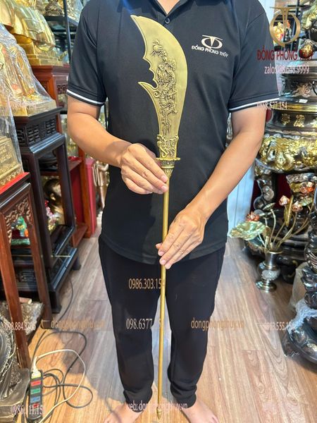 Tượng quan công bằng đồng cao 93cm nặng 33kg