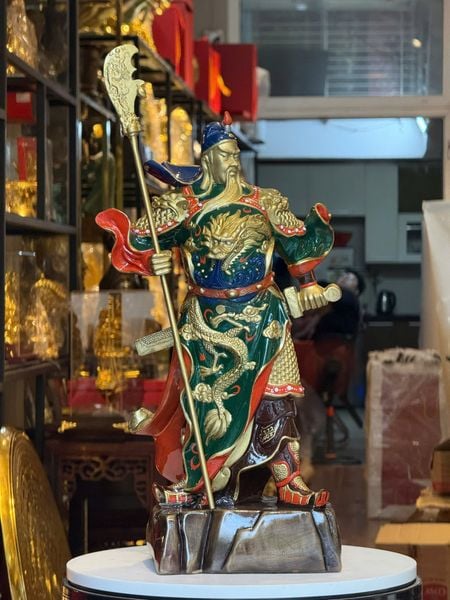 Tượng quan thánh bằng đồng cao 45cm nặng 8kg