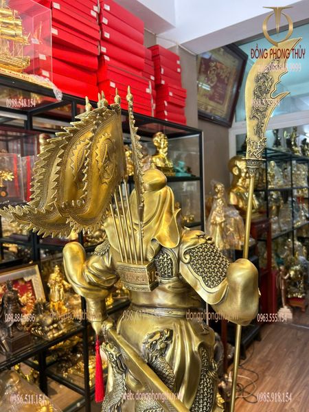 Tượng quan công bằng đồng cao 93cm nặng 33kg