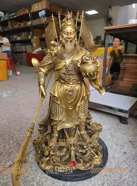 Tượng quan công bằng đồng cao 88cm nặng 35kg