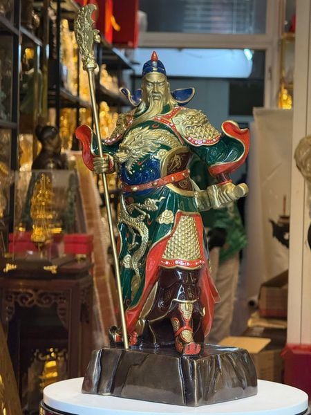 Tượng quan thánh bằng đồng cao 45cm nặng 8kg