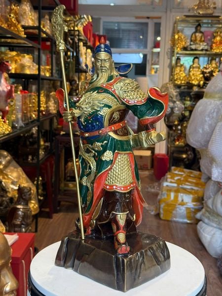 Tượng Quan Thánh Đế Quân bằng đồng cao 45cm