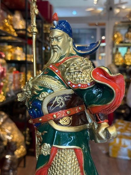 Tượng Quan Thánh Đế Quân bằng đồng cao 45cm