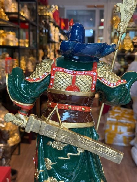 Tượng Quan Thánh Đế Quân bằng đồng cao 45cm