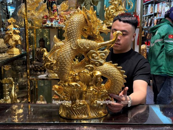 Tượng Rồng dát vàng 24k