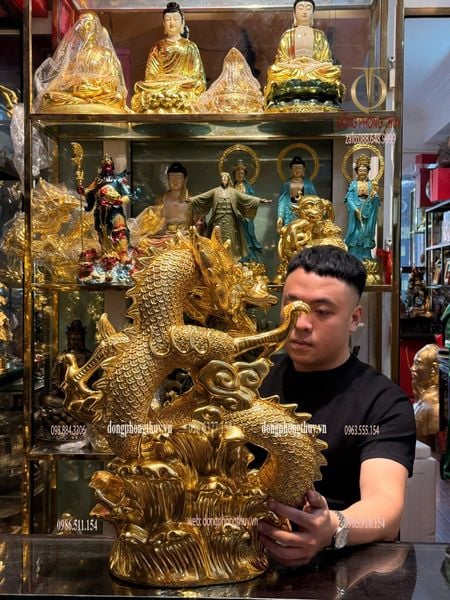 Tượng Rồng dát vàng 24k