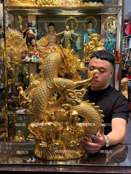 Tượng Rồng dát vàng 24k