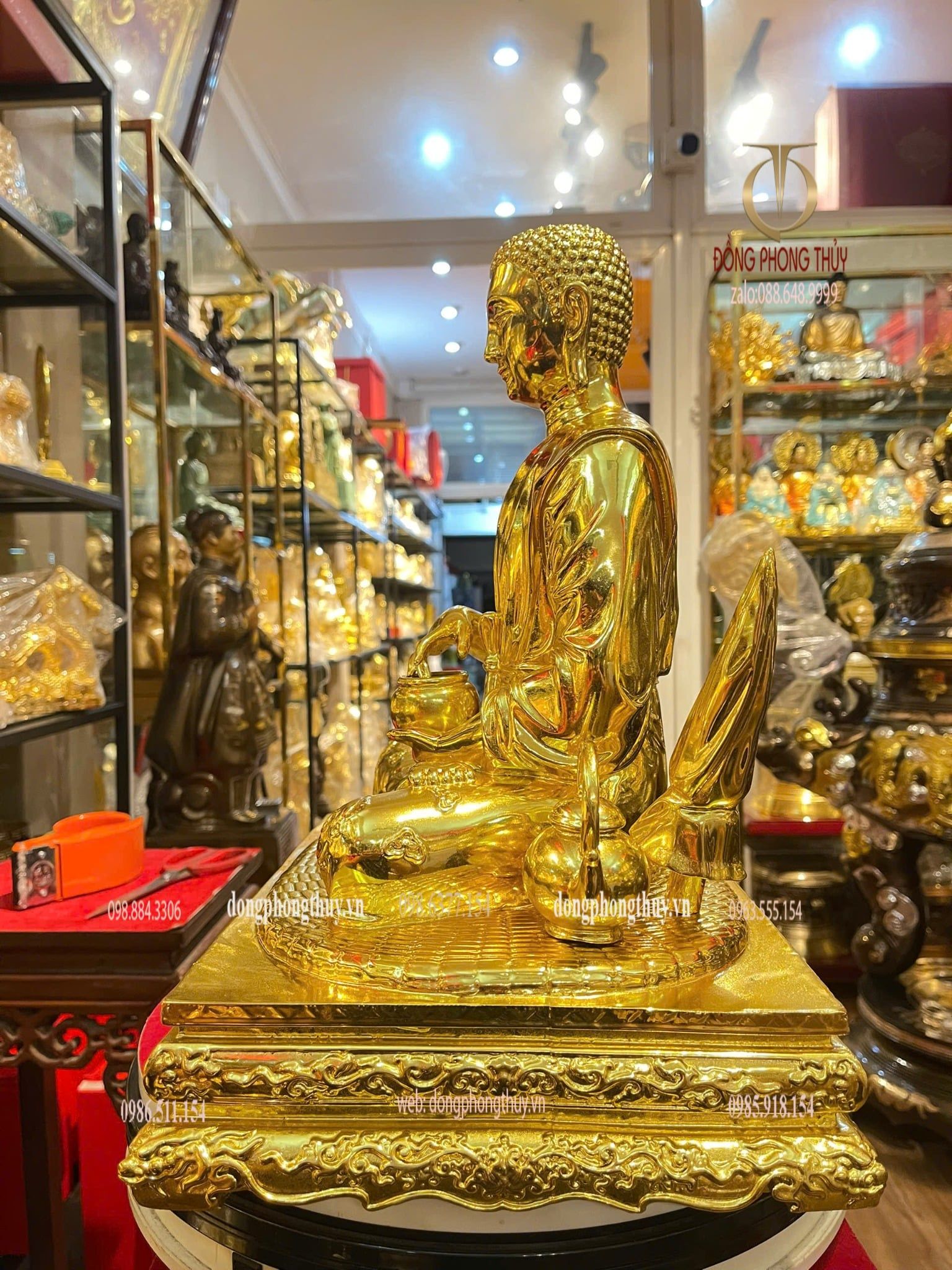 Tượng thánh tăng sivali bằng đồng