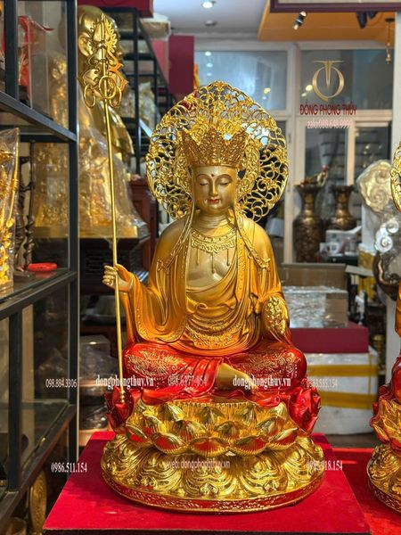 Tượng Ta Bà tam thánh bằng đồng cao 45cm