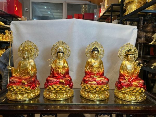 Tượng Tây Phương Tam Thánh bằng đồng