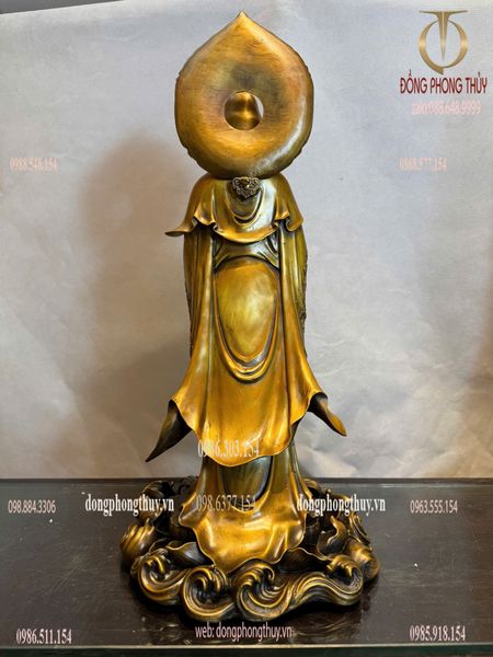 Tượng phật Tây Phương Tam Thánh bằng đồng cao 58cm