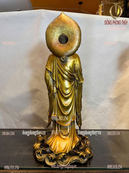 Tượng phật Tây Phương Tam Thánh bằng đồng cao 58cm