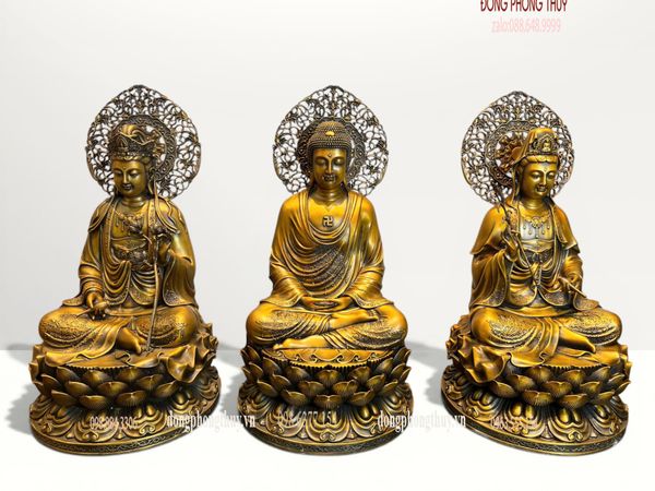 Tượng Tây Phương Tam Thánh bằng đồng