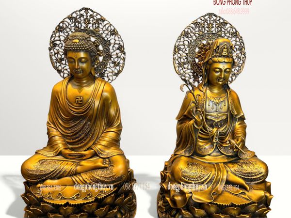 Tượng Tây Phương Tam Thánh bằng đồng