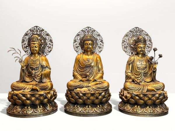 Tượng Tây Phương Tam Thánh bằng đồng