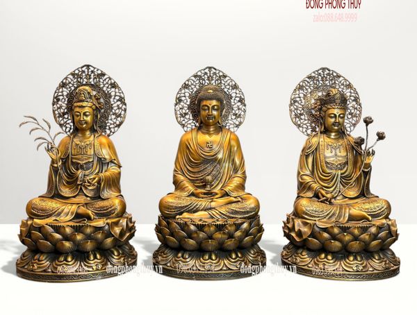 Tượng Tây Phương Tam Thánh bằng đồng