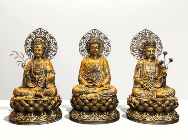 Tượng Tây Phương Tam Thánh bằng đồng