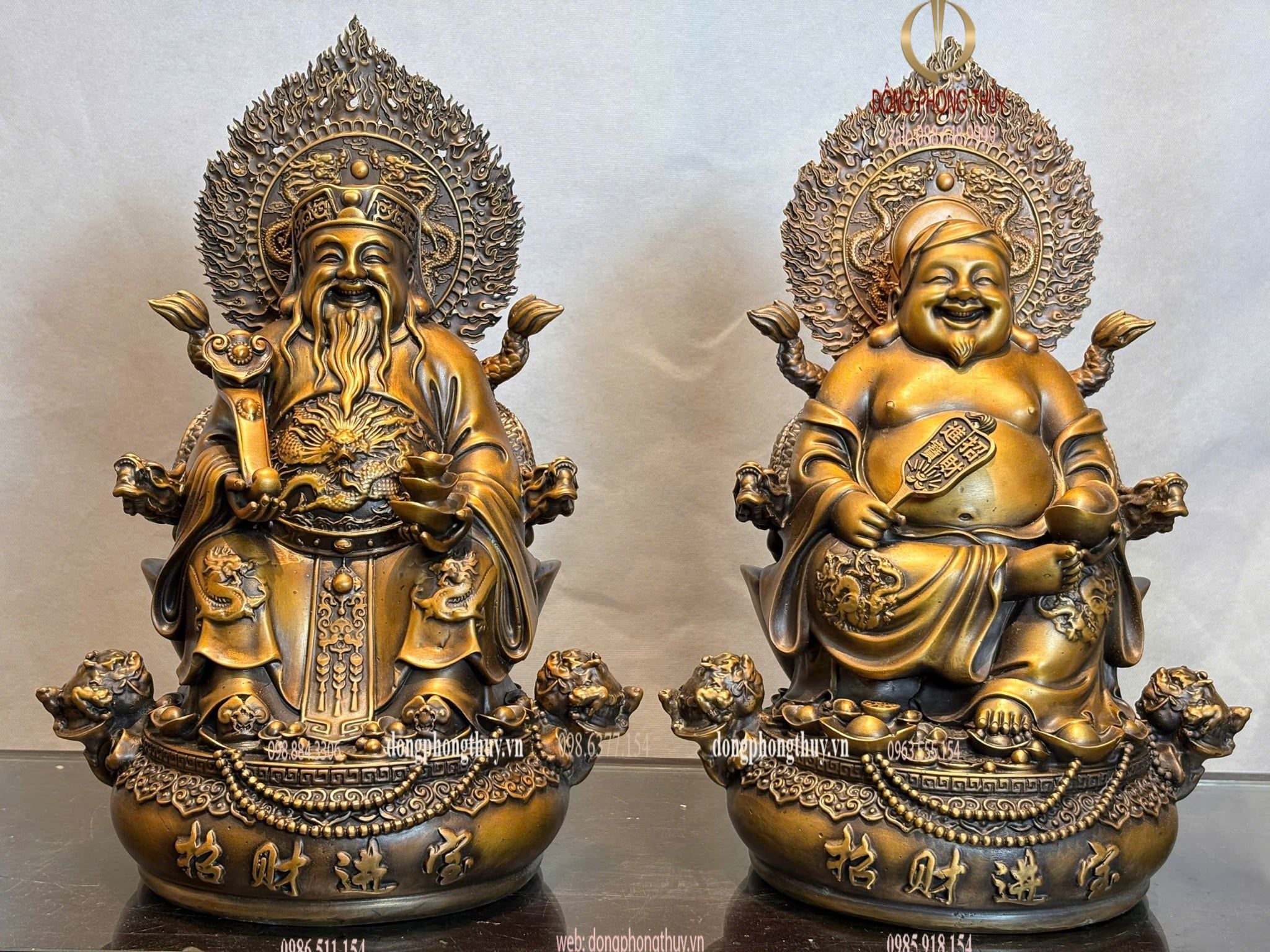 Thần Tài - Thổ Địa cao 38cm nặng 18kg
