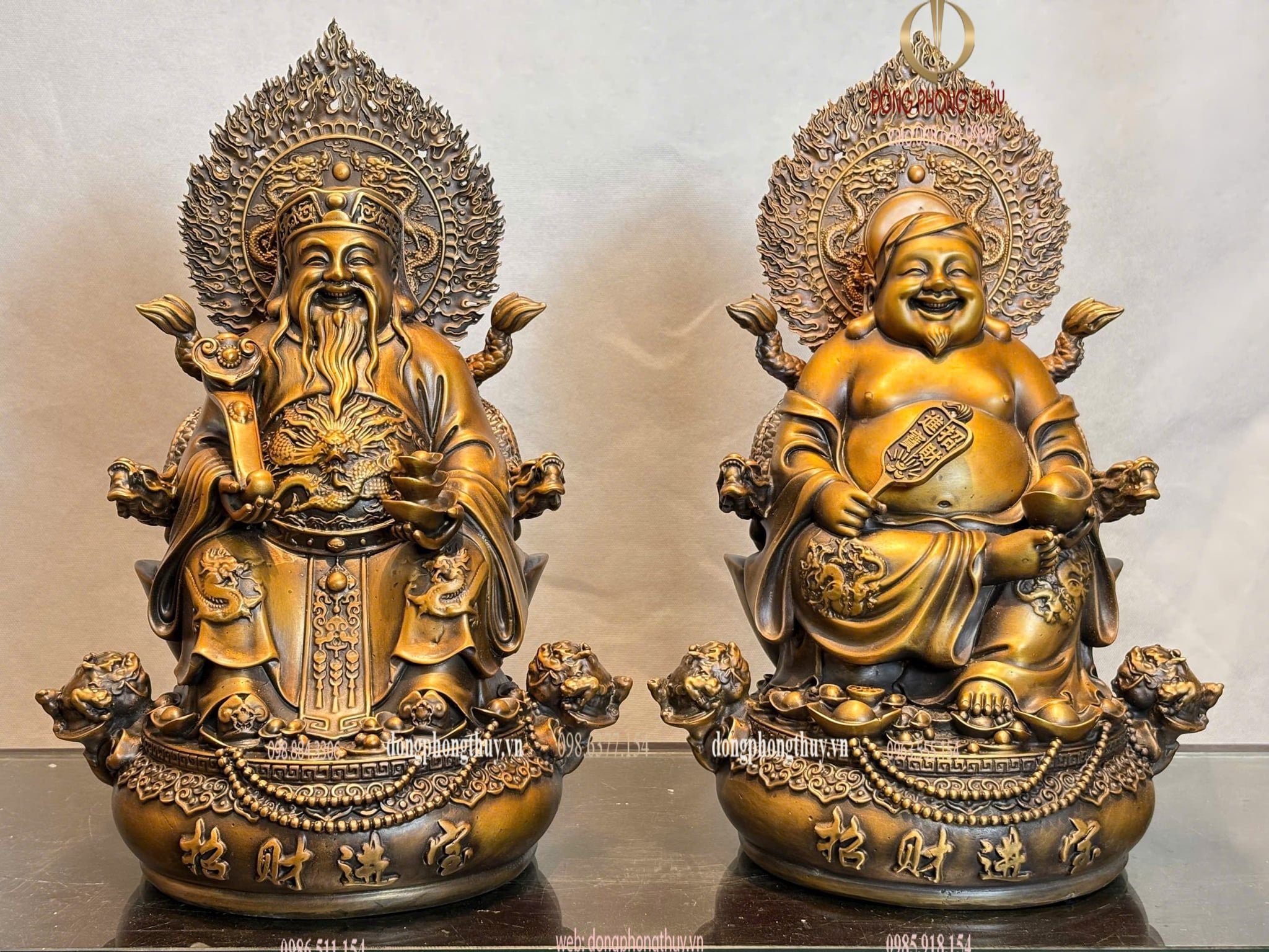 Thần Tài - Thổ Địa cao 38cm nặng 18kg
