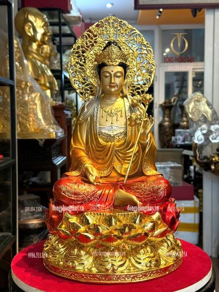 Tượng thế chí bồ tát bằng đồng cao 45
