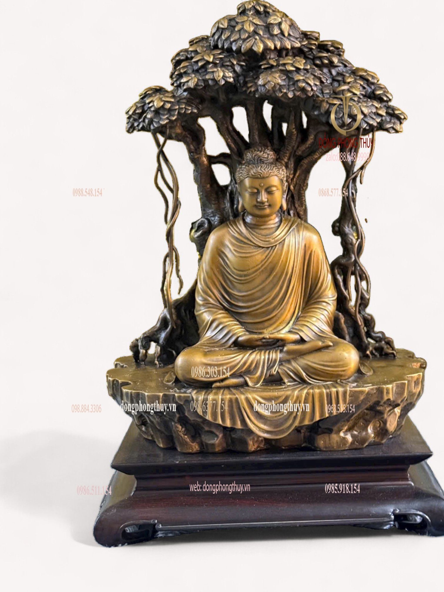 Tượng Thích Ca ngồi gốc bồ đề bằng đồng