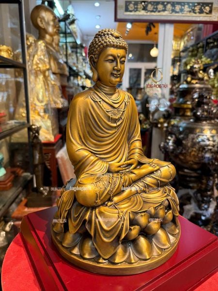 Tượng phật thích ca bằng đồng cao 30 nặng 6kg