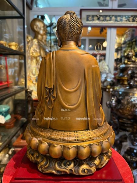 Tượng thích ca bằng đồng cao 35 nặng 8,5kg
