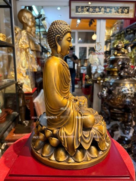 Tượng phật thích ca bằng đồng cao 30 nặng 6kg