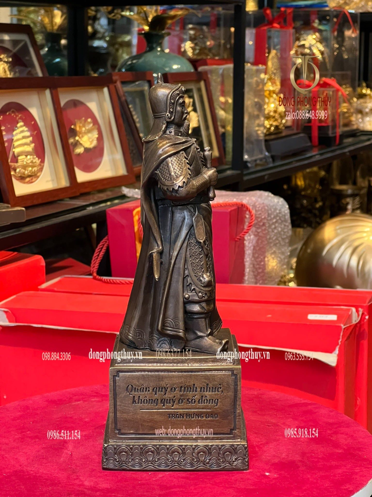Tượng Trần Hưng Đạo 30cm bằng đồng