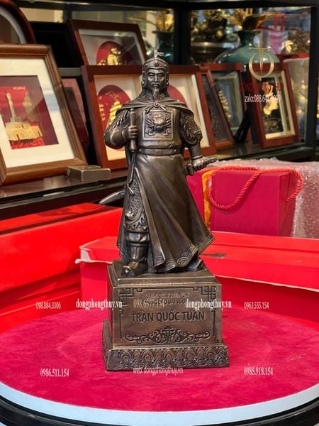 Tượng Trần Hưng Đạo 30cm bằng đồng