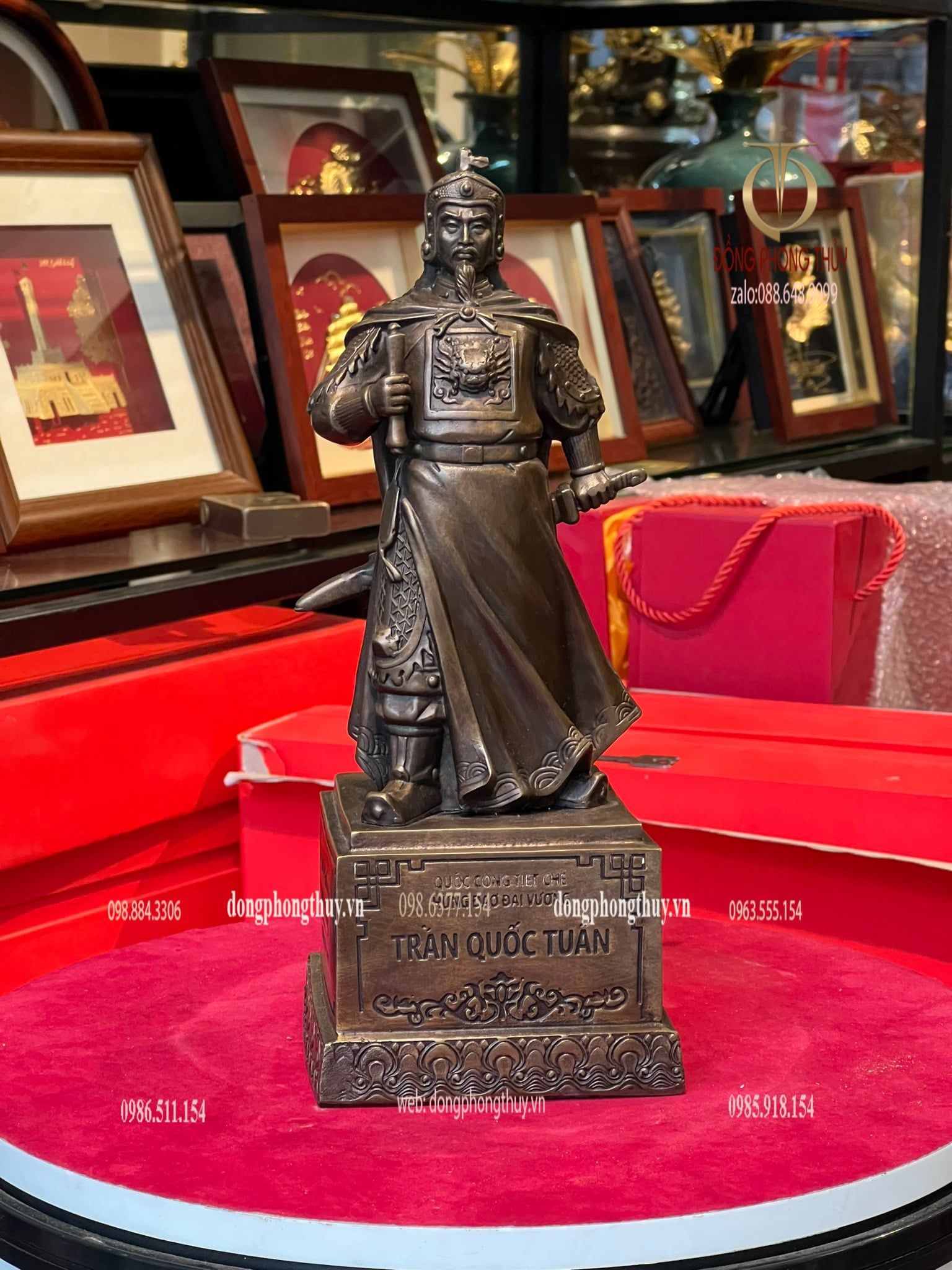 Tượng Trần Hưng Đạo 30cm bằng đồng