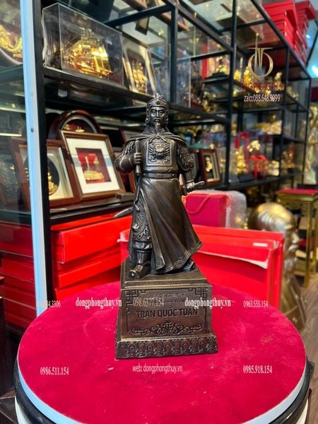 Tượng Trần Hưng Đạo 30cm bằng đồng