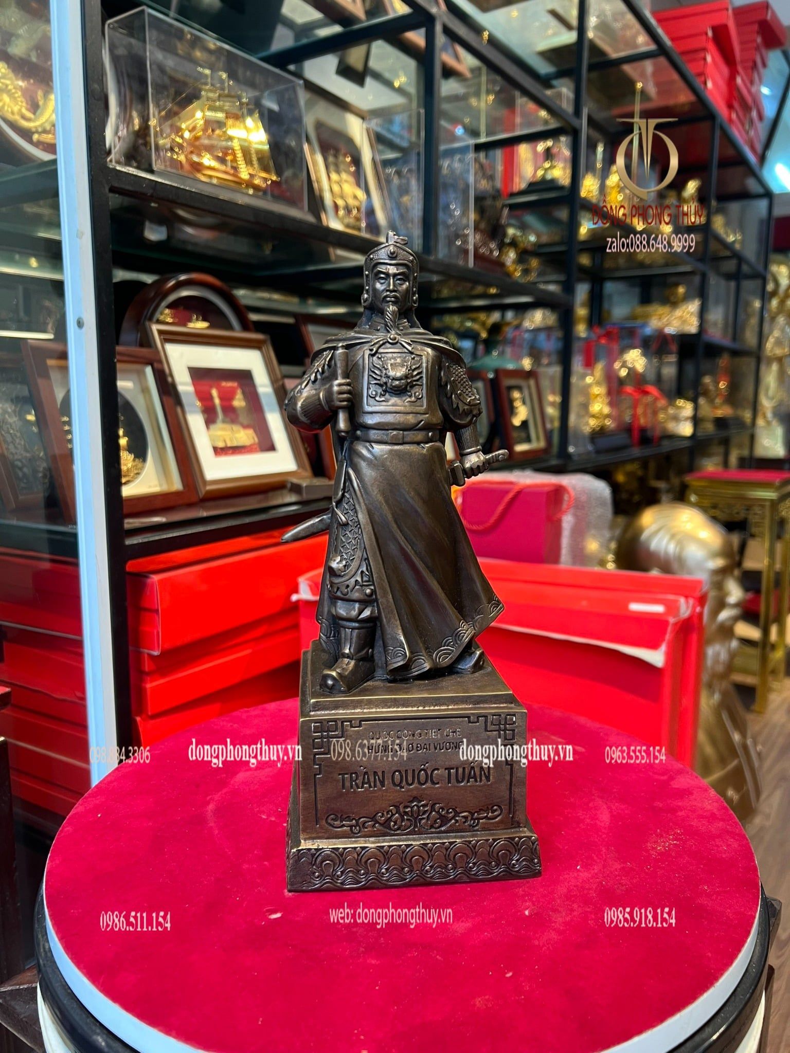 Tượng Trần Hưng Đạo 30cm bằng đồng