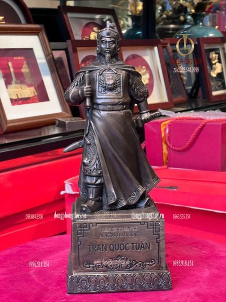 Tượng Trần Hưng Đạo 30cm bằng đồng