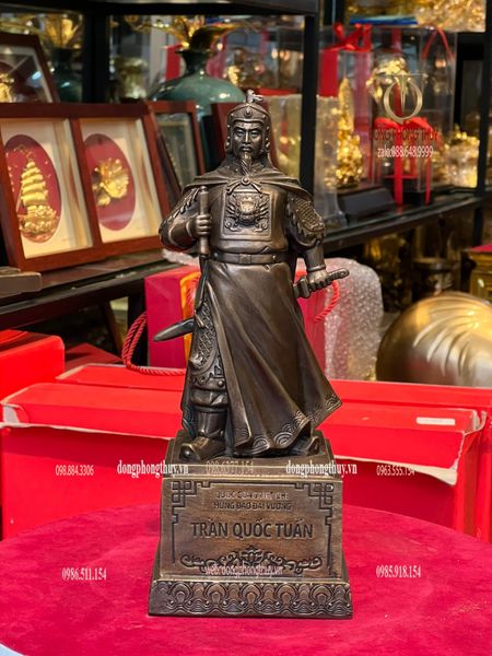 Tượng Trần Hưng Đạo 30cm bằng đồng