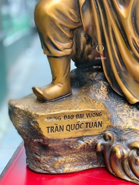 Quà tặng sếp: Tượng Trần Hưng Đạo 42cm bằng đồng