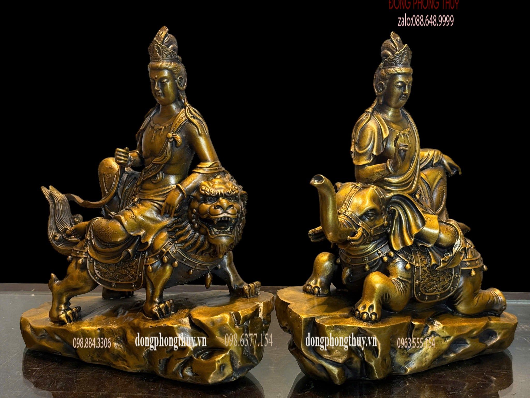 Văn thù sư lợi-phổ hiền bồ tát bằng đồng