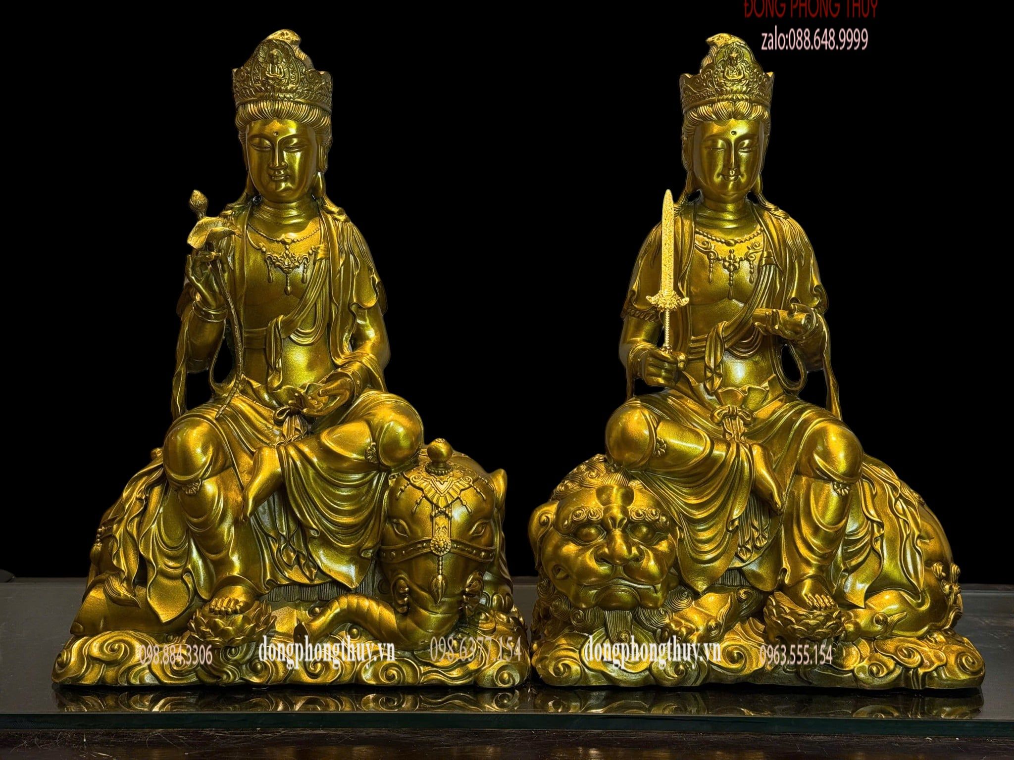 Văn thù sư lợi-phổ hiền bồ tát bằng đồng