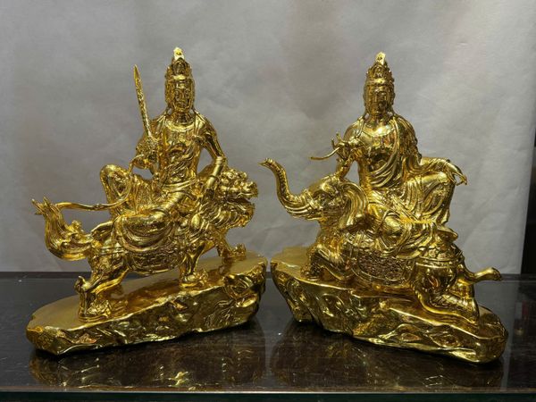Tượng văn thù phổ hiền bồ tát