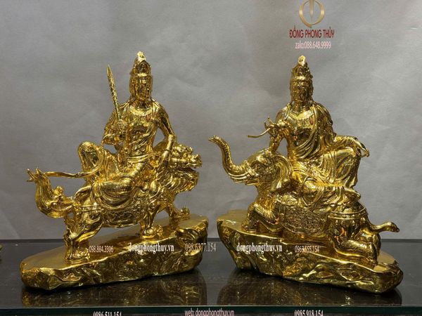 Tượng văn thù phổ hiền bồ tát